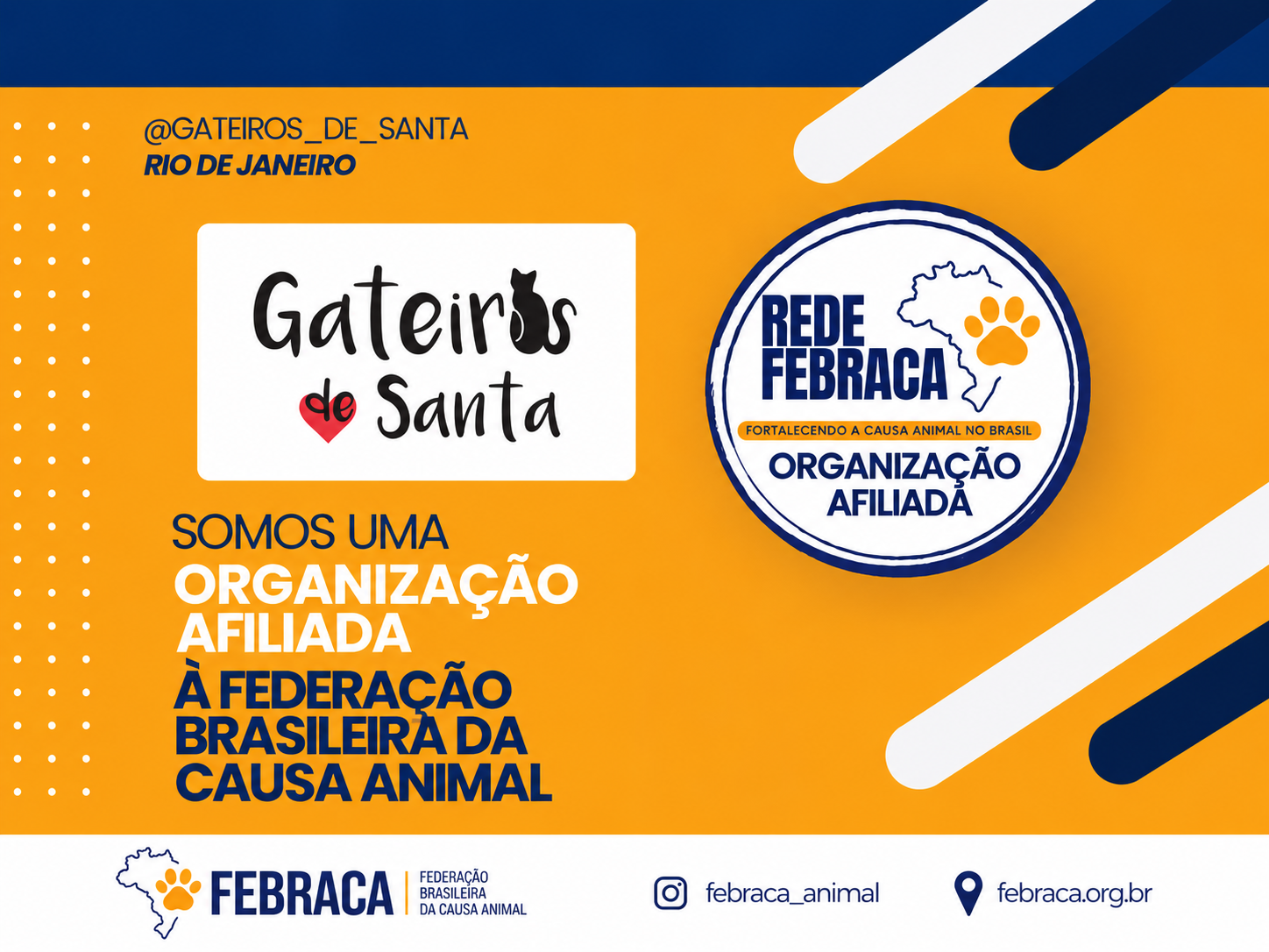 Afiliação dos Gateiros de Santa à FEBRACA